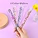 BAYTORY 4 Pcs Plastic Rulers 15 CM, Small Ruler, Measuring Drafting Tools, Acrylic Rulers with Centimeters for School Home Office (Flower)