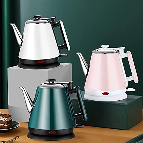 Pava eléctrica 1.2L acero inoxidable doble capa verde miniatura 3