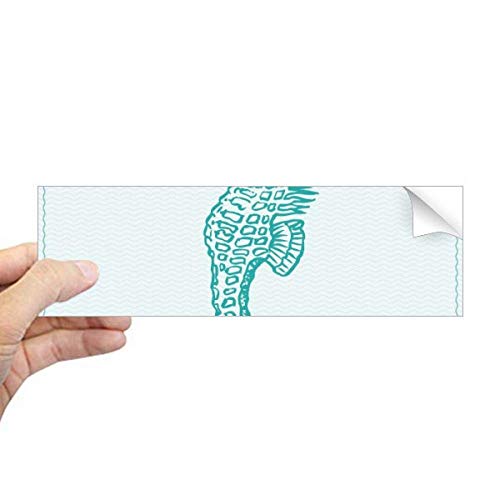 Adhesivo de hipocampo DIYthinker vinilo rectangular resistente al agua para coche 2