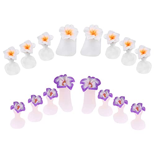 CONGGUAN 16 Pack Silicone Toe Separators Floral Design Reusable Non-Slip Toe Stretchers for Pedicure Toe Spacers & Nail Art Tools for Home Salon/Gel Polish DIY (Women Girls)