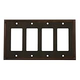 Cosmas 65075-ORB Oil Rubbed Bronze Quad GFI / Decora Rocker Wall Switch Plate Switchplate Cover