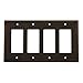 Cosmas 65075-ORB Oil Rubbed Bronze Quad GFI / Decora Rocker Wall Switch Plate Switchplate Cover