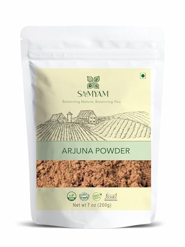 SAMYAM Arjuna Bark Powder - 200g Pack | Ayurvedic Supplement, Terminalia arjuna