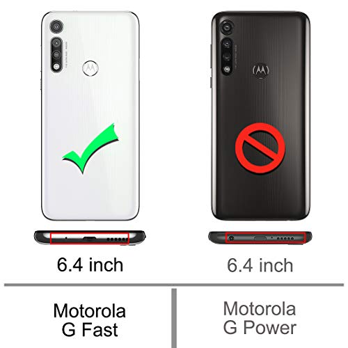 Osophter For Moto G Fast Case For Girls Women Shock-Absorption Flexible Tpu Rubber Cell Phone Cases Cover For Motorola Moto G Fast(White Lace) #TOP1