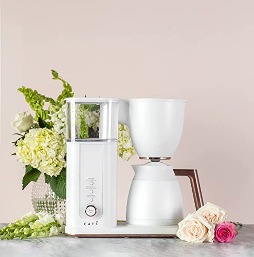 Café Specialty Drip Coffee Maker | 10-Cup Insulated Thermal Carafe | Wifi Enabled Voice-To-Brew Technology | Smart Home Kitchen Essientials | Sca Certified, Barista-Quality Brew | Matte White (Renewed) #TOP7