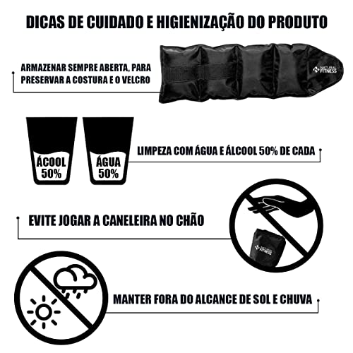 Par de Tornozeleira Caneleira Com Peso para Pernas (2 Kg)