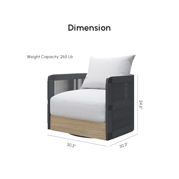 Homary Drehsessel Rattan 360° handgewebt
