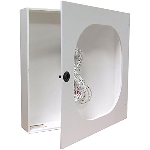 Aquatic Technology Safety Station Cabinet for 30 Inch Life Ring Buoy-Includes Throw Line Cover