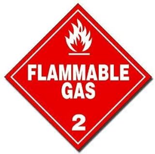 MAGNET 4x4 inch Diamond Red FLAMMABLE Gas 2 Sign Sticker (business fire safety) Magnetic vinyl bumper sticker sticks to any metal fridge, car, signs
