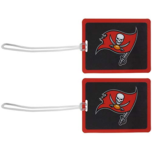 Siskiyou Sports NFL Tampa Bay Buccaneers Vinyl Luggage Tag, 2pk, Red, One Size, (F2LT030)