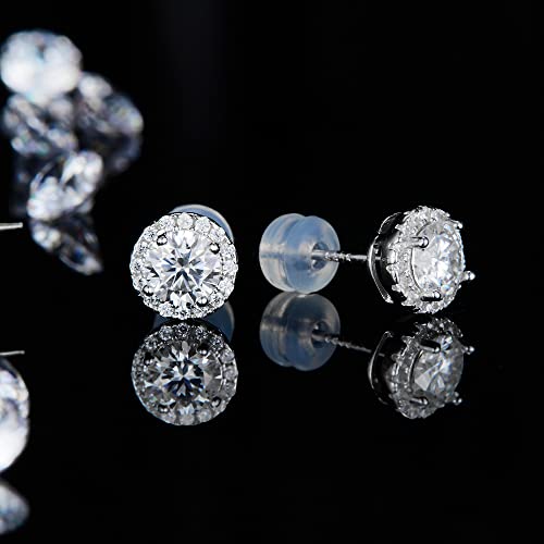 Moissanite Stud Earrings 925 Sterling Silver Lab Created Earrings for Women Men DOJOJOSA Jewelry Gifts3