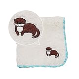 【BESTEVER】日本製無撚糸ミニ タオルハンカチ Made in Japan Mini Towel カワウソ River Otter 54045