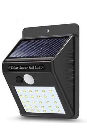 RealBuy Solar LED Wall Light 5W with Motion Sensor (All-in-ONE) - Cool White 6500k (IP65 Water-Proof)