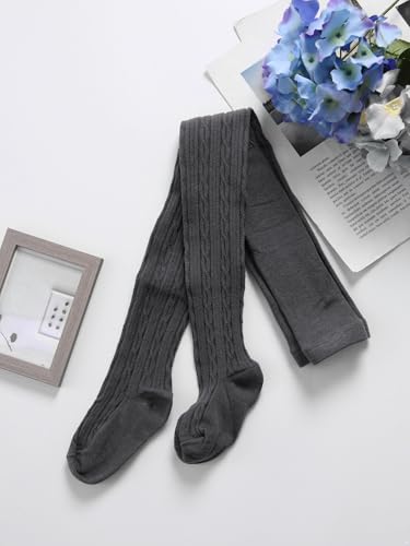JEATHA Footed Tights for Girls Ballet Dance Pants Cable Knit Seamless Pantyhose Stockings Leggings4