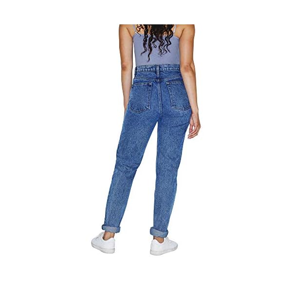 American-Apparel-Womens-High-Waist-Jean American Apparel Women's High-Waist Jean, Medium Marble Wash, 27W/32