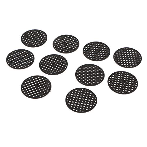 Homyl 5/10 Pcs Plastic Reusable Black Bonsai Tools Potting Mesh Flowerpot Bottom Net - Black, 4.5 cm 10pcs