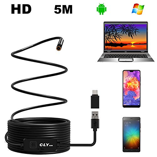 CLY Endoscope Borescope USB Type-C Waterproof Snake Inspection Camera 2.0 MP with 8