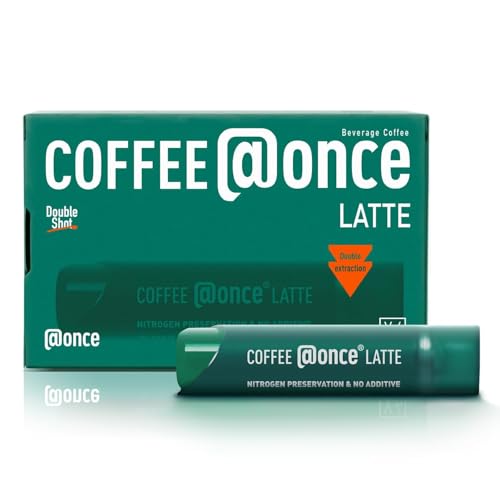 COFFEE@ONCE Latte Coffee Concentrate - 6 Servings Cold Brew for Instant Iced, Espresso & Healthy Beverages | Travel-Friendly Tubes for Office, Gym & Road Trips | Gift for Coffee Lovers