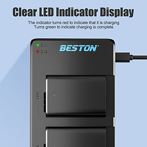 Beston Np-Fw50 Repacement Battery For Sony Camera And Charger For Sony Zv-E10 Alpha A7 A7Ii A7R A7Rii A7S A7Sii A55 A3000 A5000 A5100 A6000 A6300 A6400 A6500 Cyber-Shot Dsc-Rx10 Ii Iii Iv Camera #TOP2