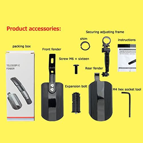 Azb Bike Fender Set Universal Telescopic Front Rear Bike Mudguard Adjustable Mtb Mudguard Wing Wheel Bicycle Water Mud Guards Fender #TOP6