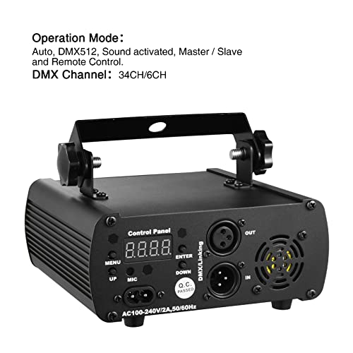 Ehaho Dj Laser Party Lights, 3D Animation Rgb Lazer Stage Lighting, Dmx512 Music Sound Activated Disco Projector Lights,Remote Control Beam Effect Scan Light For Bar Nightclub Wedding Live Show #TOP4