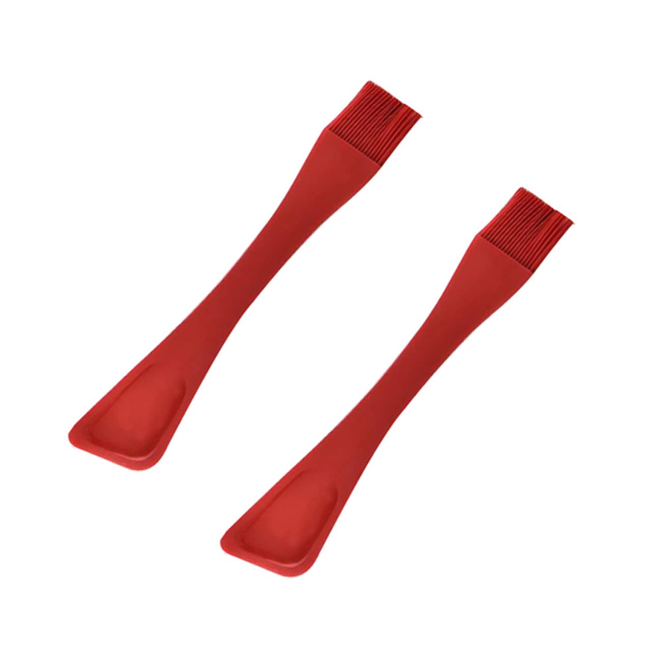 SOLUSTRE 2pcs Red Silicone Baking Brush Non Stick Basting Brush for Bbq Cooking Baking Food Grade Silicone Kitchen Utensils Handles for Home Use