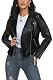 Lederjacke für Damen im Motorradstil aus Kunstleder