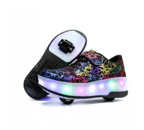 HUSKSWARE Rollschuhe,2 Rollen Skateboardschuhe,verstellbare multifunktionale...