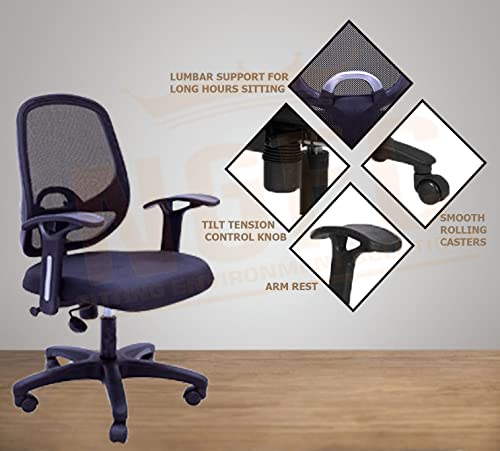 Image of NGFC Ergonomic Mesh Task Chair - Adjustable Height and Tilt Office Chair with Lumbar Support and Armrests