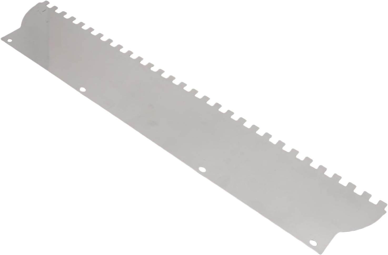 Stainless Steel Square Notch Trowel, 2/5 x 2/5 Inch Tile Flooring Trowel with Side Guards for Large Format Tiles Installation, Professional Contractors (600mm)