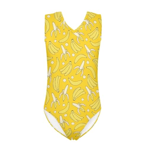 Image of Girls Cartoon Pattern One-Piece Swimsuits Sport Racer Swimwear Beach Bathing Suit, Size 5-14