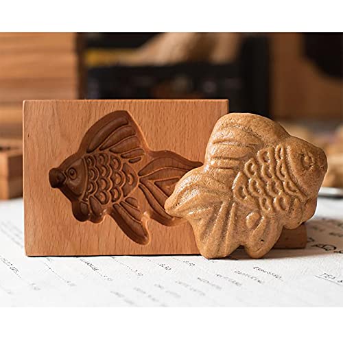 Stampo in legno intagliato per biscotti, a forma di animale, per decorazioni in rilievo, per Natale, Ringraziamento, Halloween, Pasqua, cucina, fai da te (19)