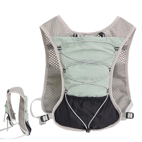 Vllold Chaleco de hidratación, chaleco de hidratación reflectante de 5 L, ligero, de secado rápido, ajustable, transpirable, equipo deportivo para ciclismo, carretera, montaña, senderismo, al aire