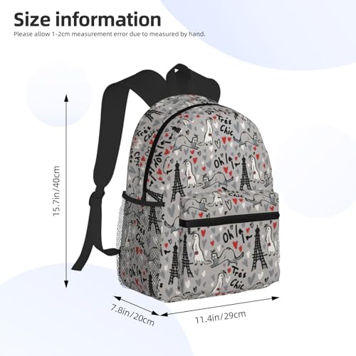 Sac à dos de voyage furet noir décontracté et polyvalent taille unique pour tous. - 4