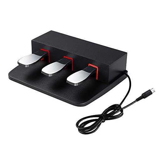 ATNEDCVH 3 pedali per pianoforte e tastiera digitale, pedaliera a 3 pedali per pianoforte elettrico Yamaha P85 P95 P48 P105 P115 (nero)