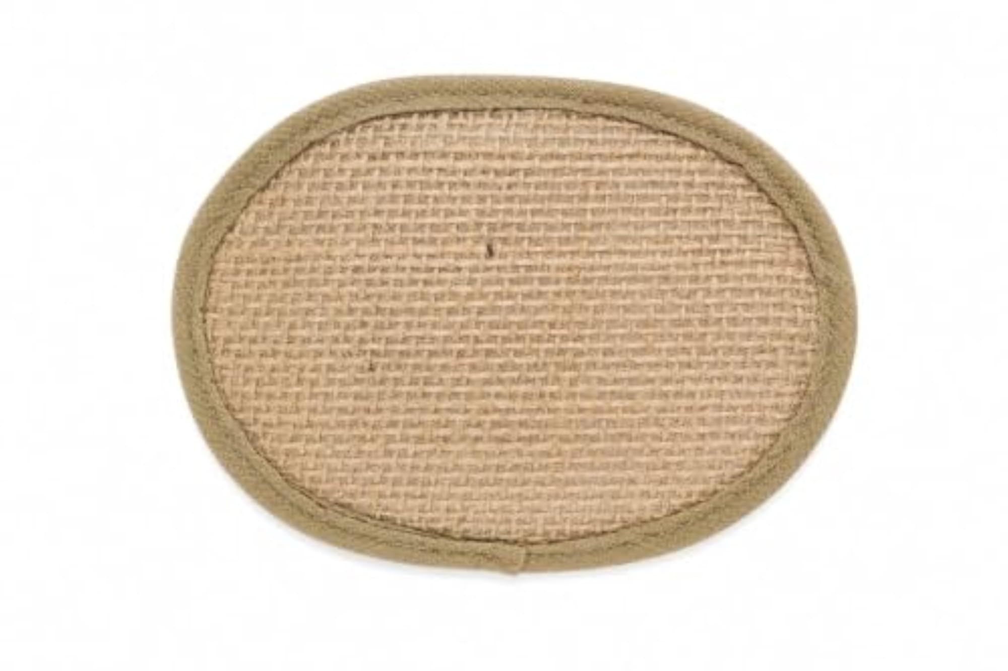 Oval Natural Loofah Bath Scrubber with Jute Backing
