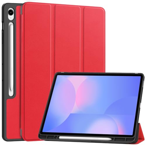Protège-tablette Galaxy Tab S10 FE+ rouge pour dessiner avec le stylet