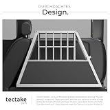 tectake® Hundebox Auto oder Hundebox für Zuhause. Aluminium Hundetransportbox mit schräger Rückwand, leicht und stabil, Auto Kofferraum Transportbox für Hunde 66x90x69,5cm