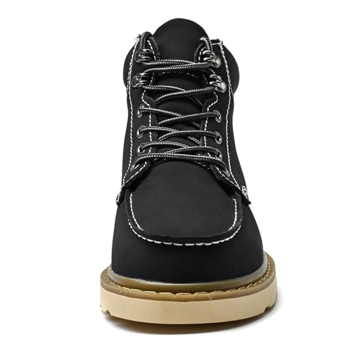 Image of MENS Work Boot High-tops Slip Resistant Protective Leather Shoes Outdoor Sports Fluffing Warm Shoes In Winter Cotton-padded Shose.