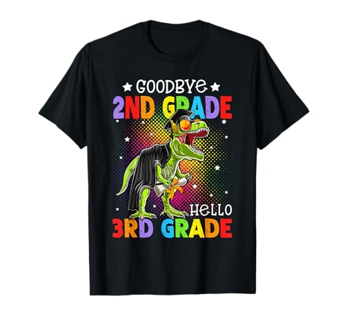 2nd Grade Graduation Hello 3rd Grade T-Rex Dino Boys Kids T-Shirt