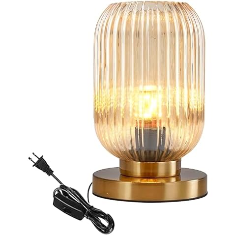 Auwieou Mid Century Glass Table Lamp Cover
