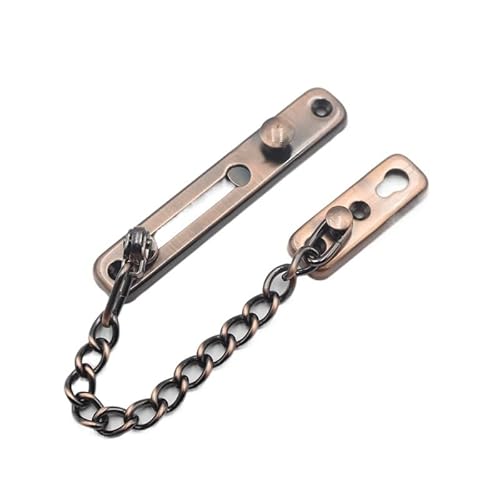 Zxffhdhjh Bronze Stainless Steel Door Chain, Guard Spring Anti Theft Press Heavy Duty Polished Latch Screw Accessories(Bronze)