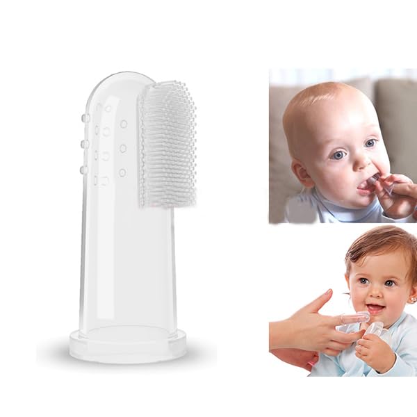 Bambino Kids Spazzolino da Denti a Forma di Dito in Silicone per Bambini Sicuro per Gengive e Denti