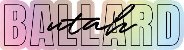 Ballard Utah Souvenir Vinyl Decal Sticker Holographic Script Design 6 Inch