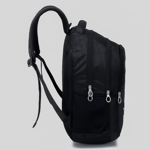 Buy NORTH ZONE Laptop Backpack for Men & Women | 30L Water Resistant Casual College School Office Travel Bag | Fits Up to 15.6 Inch Laptop | 3 Spacious Compartments | Black at Amazon.in - Image 6