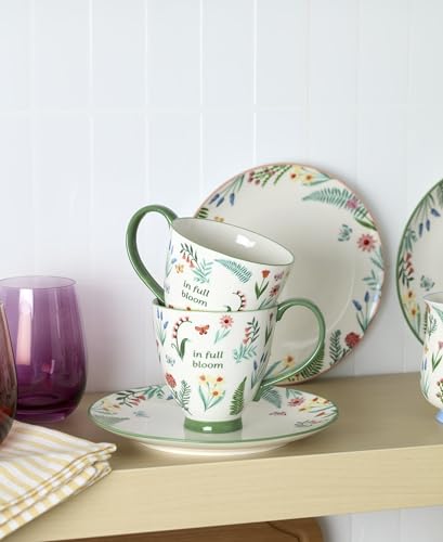 Set de 2 Mugs de Porcelana Oneida First Blooms Verde miniatura 2