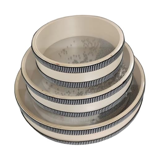 Wsikafxn 瞑想、リラクゼーション用打楽器 - ドラム 海の波ハンドドラム ハードウッドシェルと波ビーズ付き 子供向け