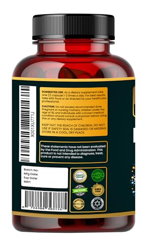 Image of Humming Herbs Benfotiamine+ 600mg with Ashwagandha & Alpha Lipoic Acid - Antioxidant & Energy Support - Promotes Nerve Health & Metabolic Function - Nutraceutical Supplement (60 Caps)