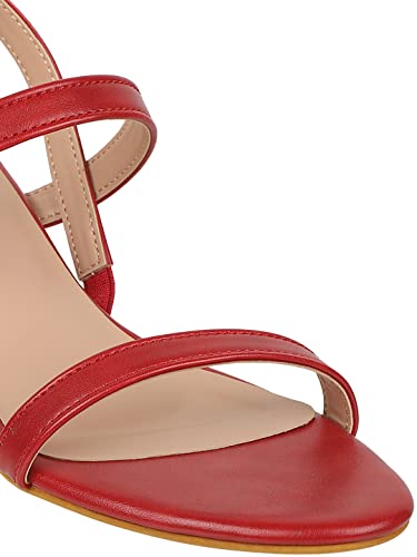 Image of ICONICS Women's Heels, Red, 3
