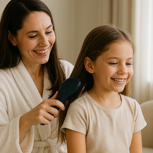 G.B.S Wave Detangling Brush Set for Curly Hair, Thick, Straight & Natural Hair - Gentle Detangler Hair Brush for Women, Kids & Toddlers with Flexible Bristles -Hairbrush for Wet & Dry detangle